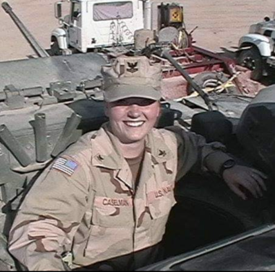 Ammie Jo Carter in soldier uniform