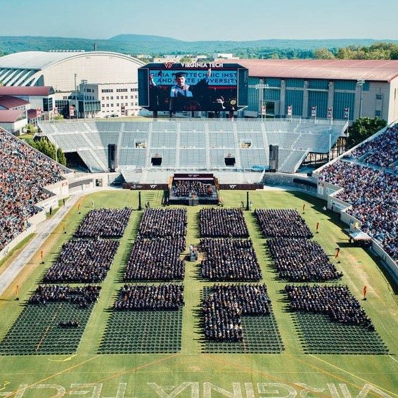 class of 2018 commencement photo at lane stadium